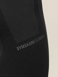 Gymshark Seamless Running Half Tight — Black/Grey — 5