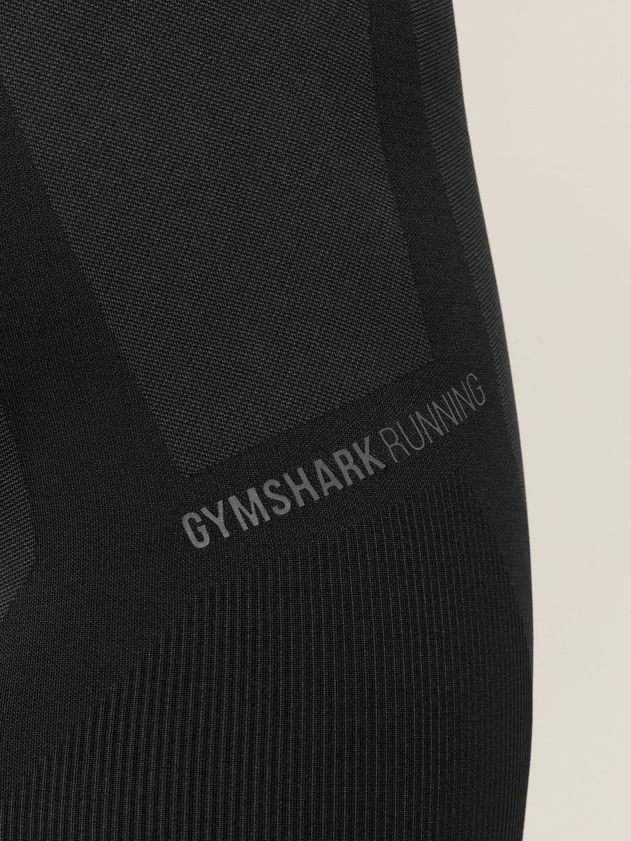 Gymshark Seamless Running Half Tight — Black/Grey — 5