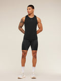 Gymshark Seamless Running Half Tight — Black/Grey — 8