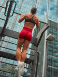 Gymshark Relay Seamless High-Rise Shorts — Carmine Red — 2