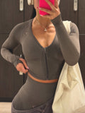 Gymshark Lift Seamless Jacket — Cool Brown — 6