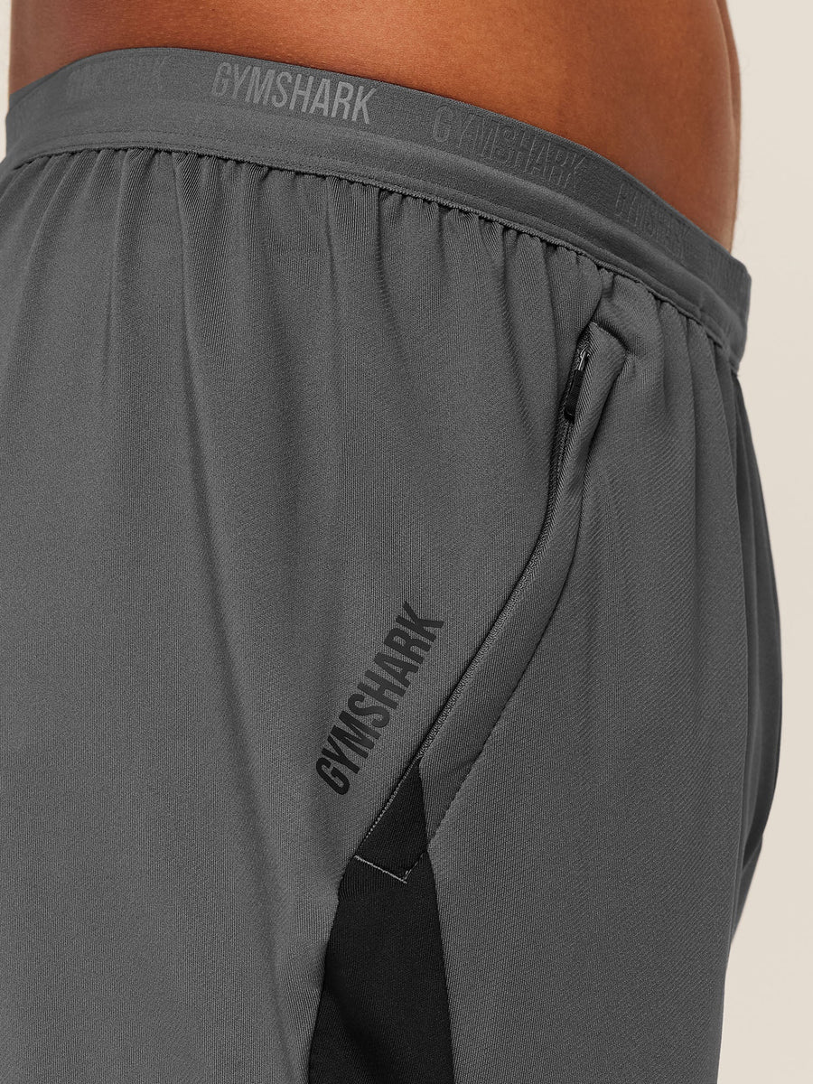 Gymshark Hybrid Sport Pants — Dark Grey/Black — 6