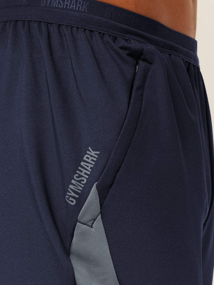 Gymshark Hybrid Sport Pants — Heavy Blue/Iron Blue — 6