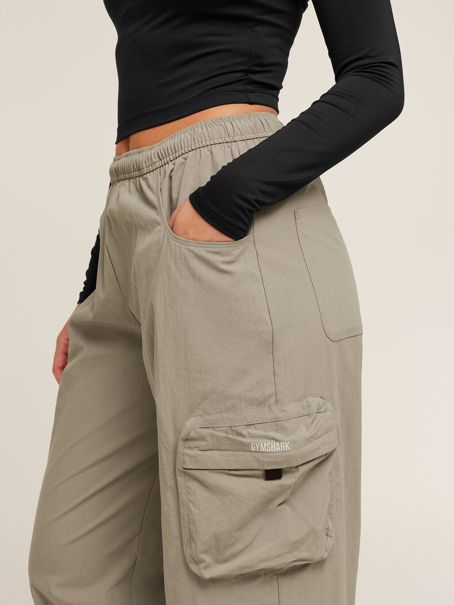 Gymshark Cargo Pants — Linen Brown — 4