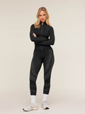 Gymshark Charge Seamless Leggings — Black/Graphite Grey — 6