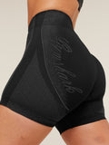 Gymshark Charge Seamless Shorts — Black/Graphite Grey — 4