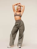 Gymshark Contrast Track Pants — Camo Brown/Linen Brown/Oat White — 4