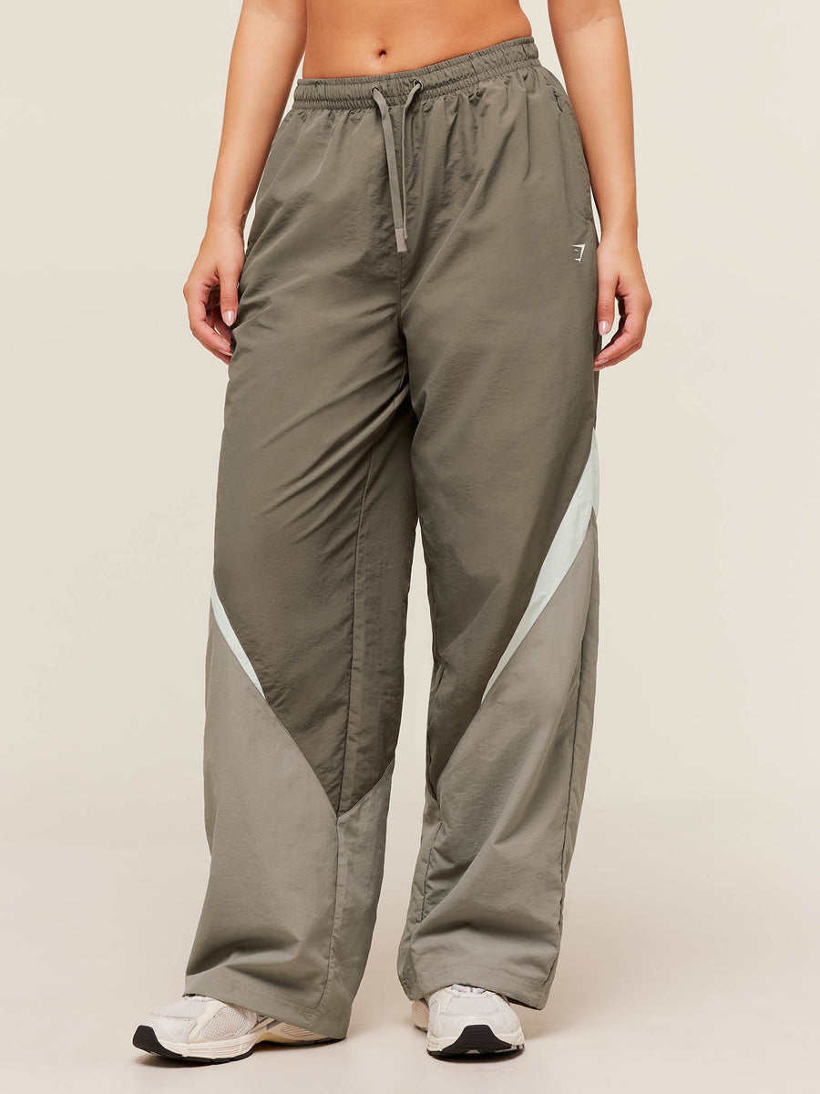Gymshark Contrast Track Pants — Camo Brown/Linen Brown/Oat White — 1
