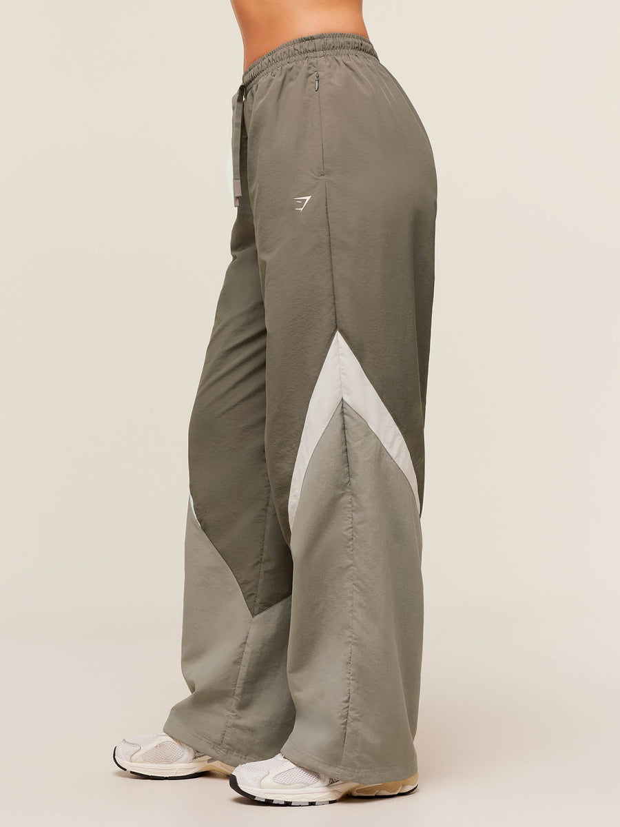 Gymshark Contrast Track Pants — Camo Brown/Linen Brown/Oat White — 3
