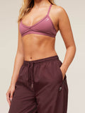 Gymshark Contrast Track Pants — Rich Maroon/Reset Pink/Oat White — 4