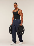 Gymshark Straight Leg Pumper Pants — Heavy Blue — 6