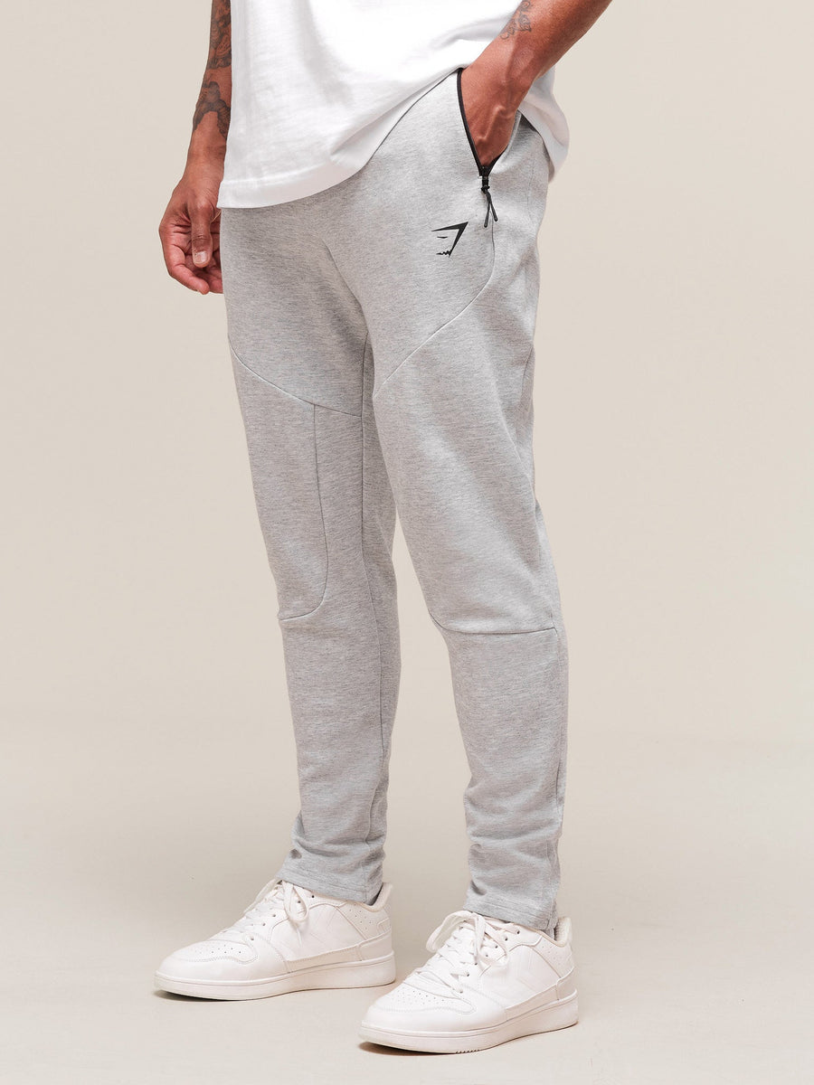 Gymshark Interlock Tech Joggers — Light Grey Core Marl — 3
