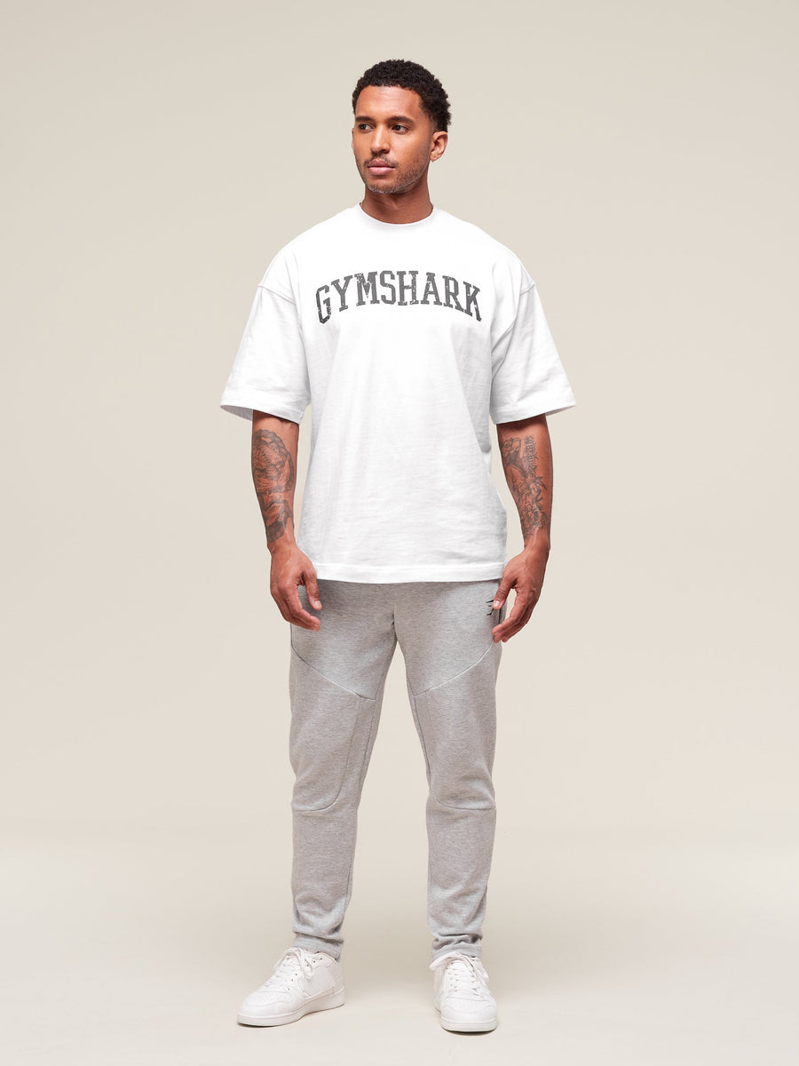 Gymshark Interlock Tech Joggers — Light Grey Core Marl — 6