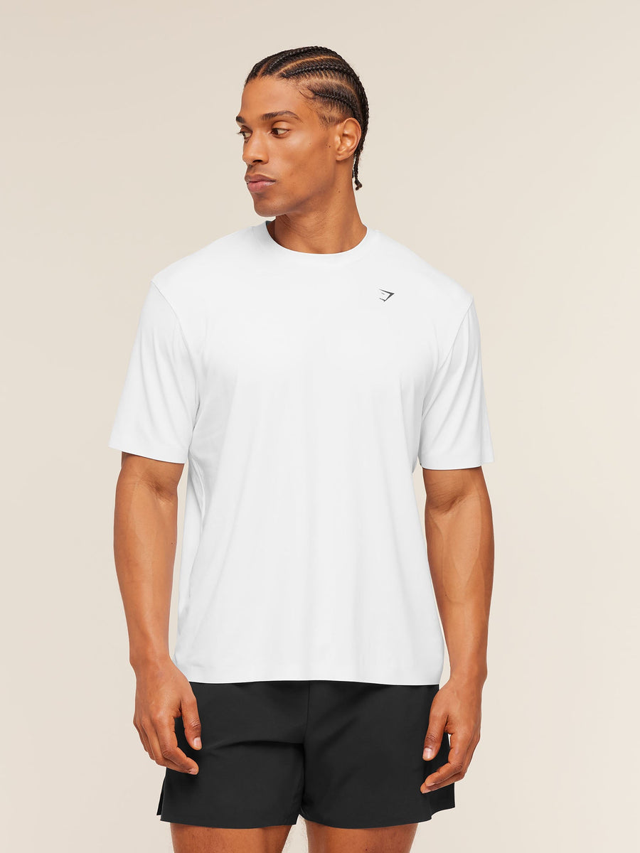 Gymshark Evolve T-Shirt — White — 1