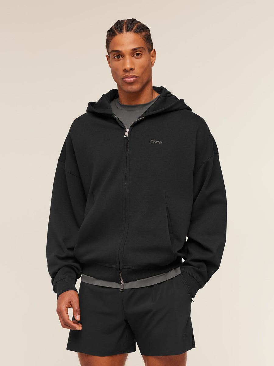 Gymshark Evolve Lightweight Zip Through Hoodie — Black — 1