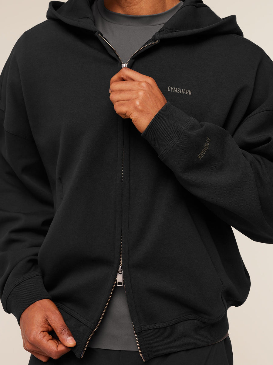 Gymshark Evolve Lightweight Zip Through Hoodie — Black — 4