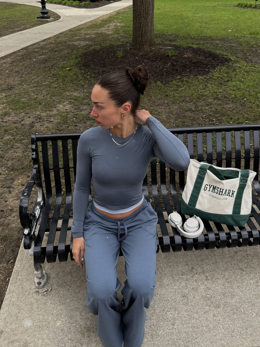 Gymshark Lightweight Wide Leg Pants Regular — Iron Blue — 7