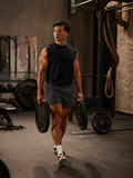 Gymshark Power Cut Off Tank — Black/Asphalt Grey — 4