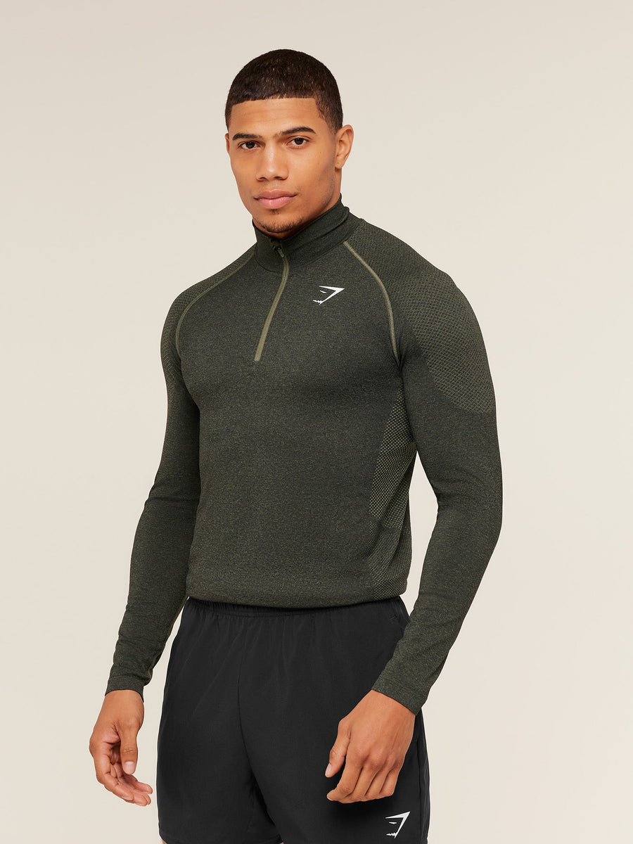 Gymshark Vital 1/4 Zip — Core Olive/Black — 3