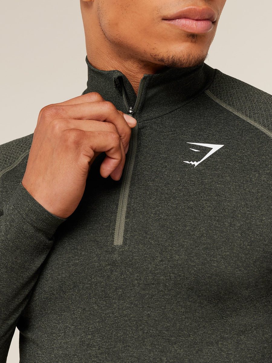 Gymshark Vital 1/4 Zip — Core Olive/Black — 5