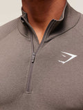 Gymshark Vital 1/4 Zip — Camo Brown/Linen Brown — 5