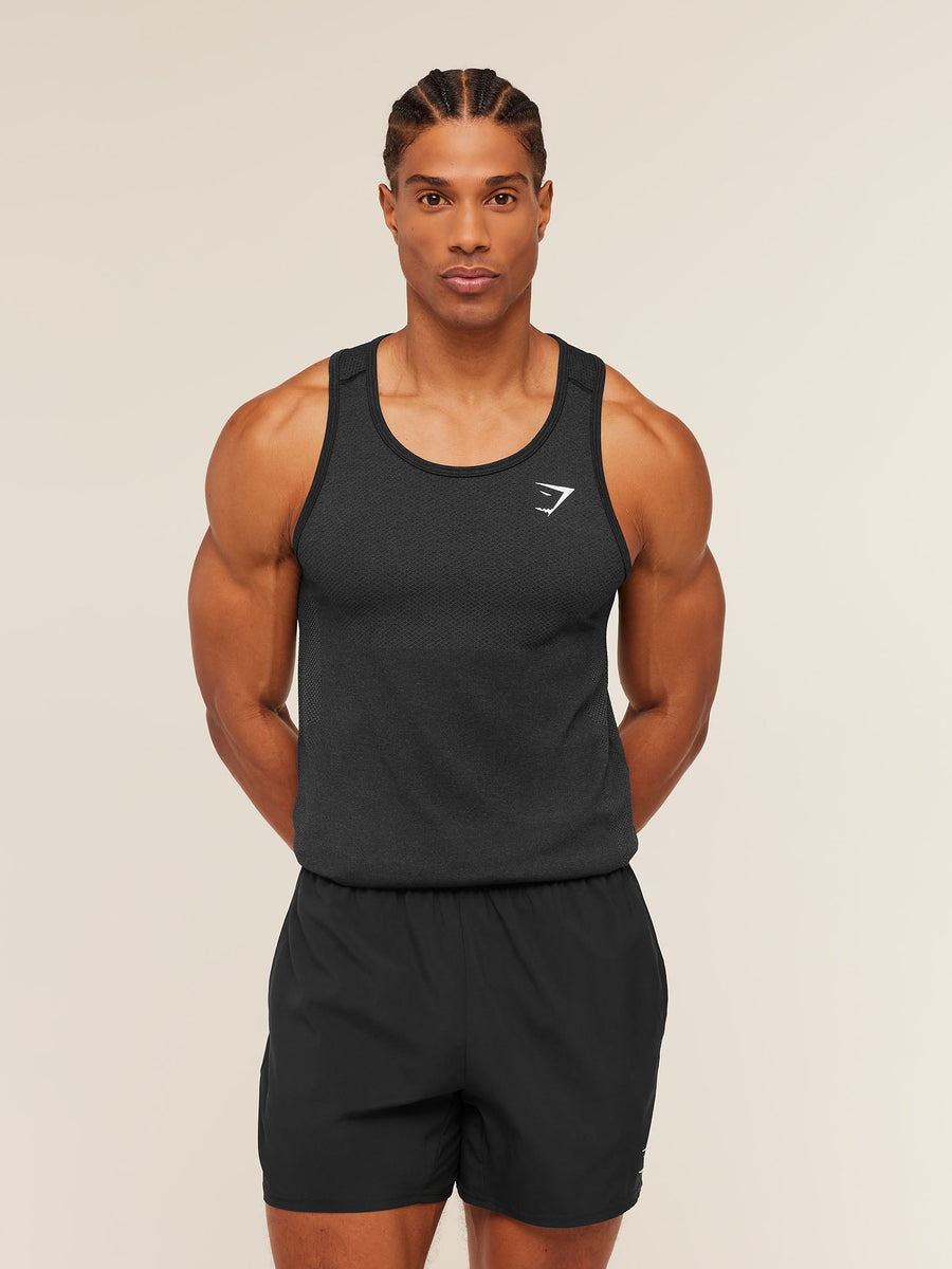 Gymshark Vital Tank — Black/Silhouette Grey — 4