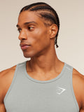 Gymshark Vital Tank — Light Grey/Smokey Grey — 6