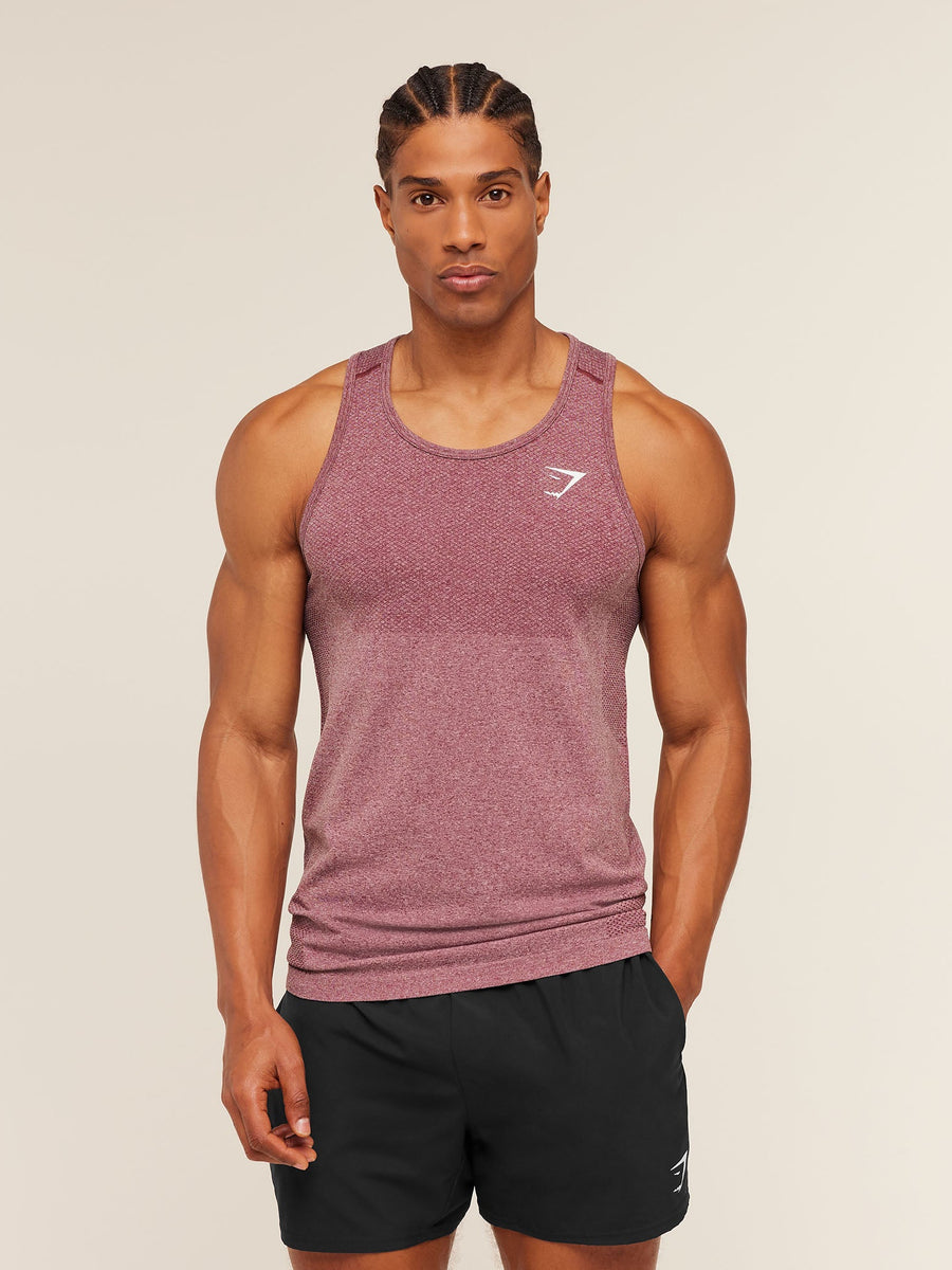 Gymshark Vital Tank — White/Port — 4