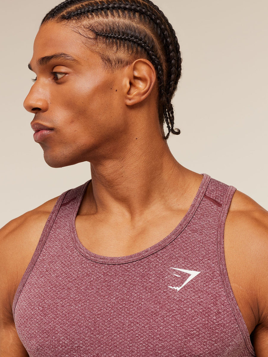 Gymshark Vital Tank — White/Port — 6