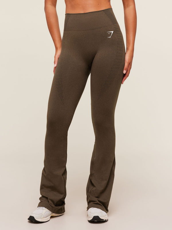 Gymshark Vital Soft Flared Leggings — Espresso Marl