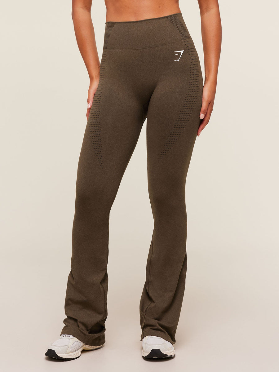 Gymshark Vital Soft Flared Leggings — Espresso Marl — 1