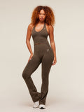 Gymshark Vital Soft Flared Leggings — Espresso Marl — 6