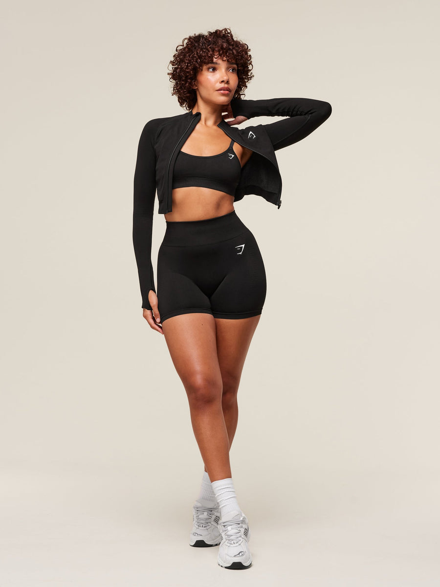 Gymshark Vital Soft Shorts — Black — 6