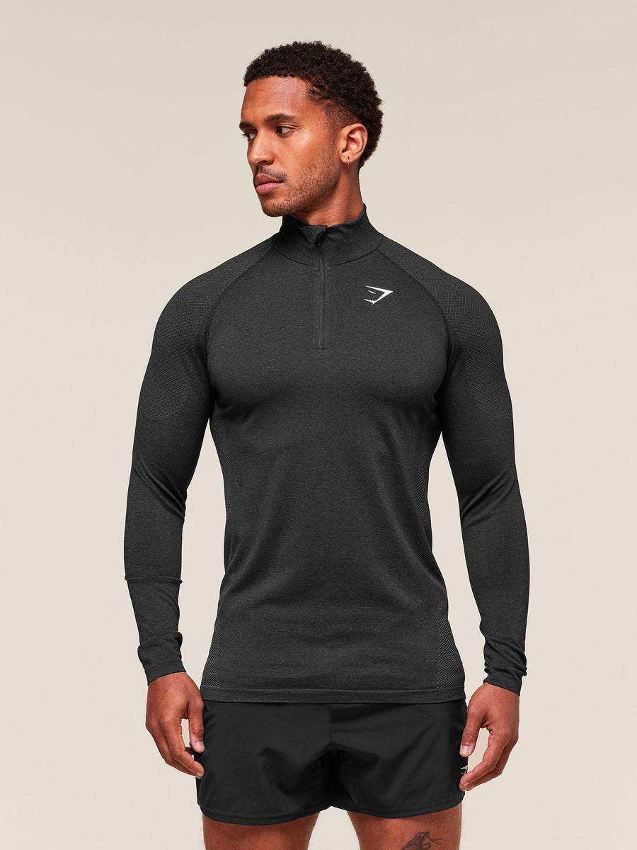 Gymshark Vital 1/4 Zip — Black/Silhouette Grey — 1