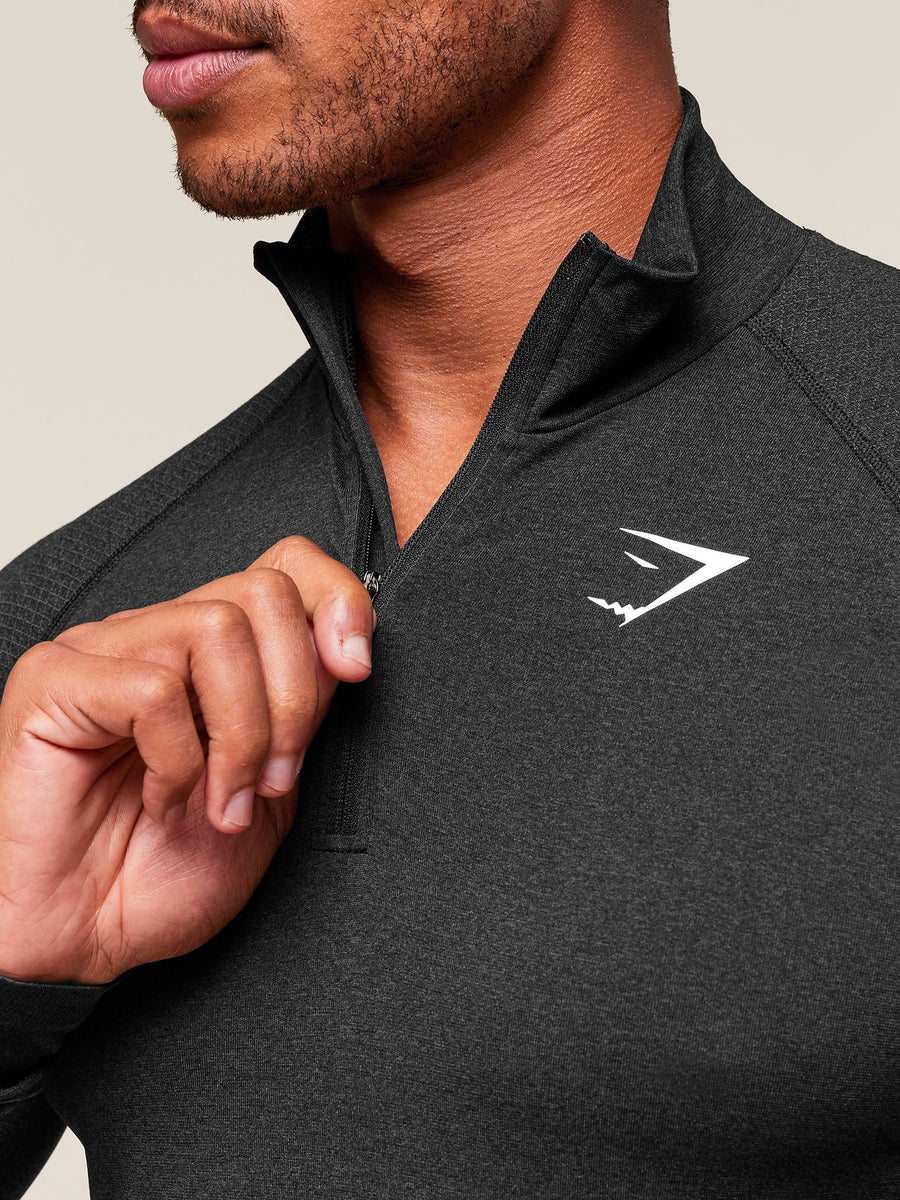 Gymshark Vital 1/4 Zip — Black/Silhouette Grey — 4