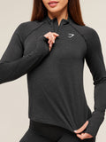 Gymshark Vital 1/4 Zip — Black Marl — 5