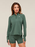 Gymshark Vital 1/4 Zip — Obsidian Green Marl — 1