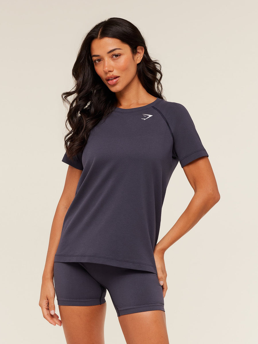 Gymshark Vital Seamless 2.0 Light T-Shirt — Midnight Purple/Marl — 1