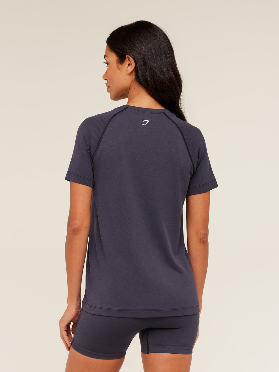 Gymshark Vital Seamless 2.0 Light T-Shirt — Midnight Purple/Marl — 2