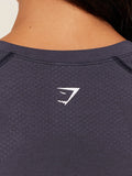 Gymshark Vital Seamless 2.0 Light T-Shirt — Midnight Purple/Marl — 6