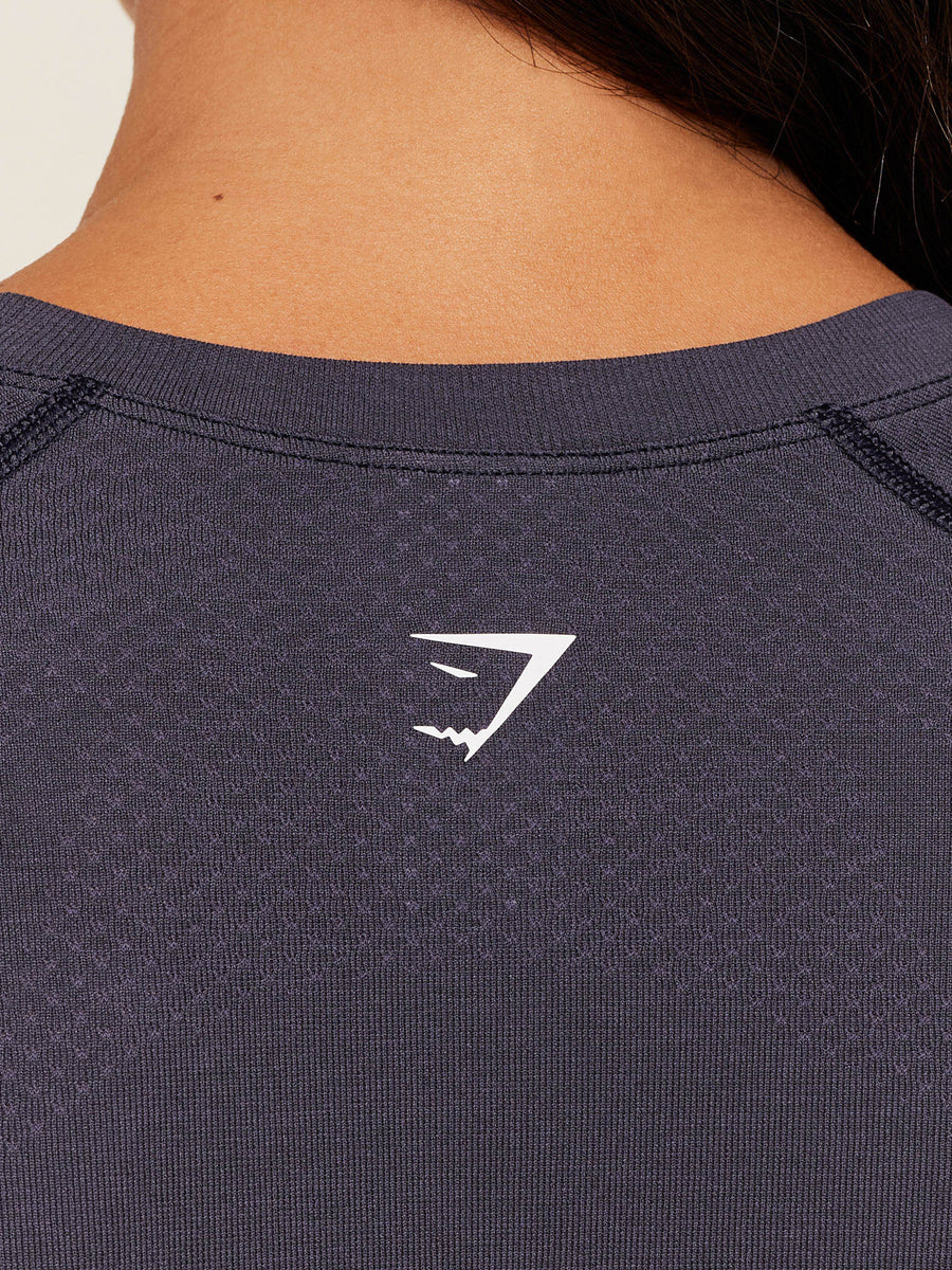 Gymshark Vital Seamless 2.0 Light T-Shirt — Midnight Purple/Marl — 6
