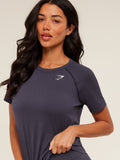 Gymshark Vital Seamless 2.0 Light T-Shirt — Midnight Purple/Marl — 5