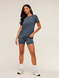 Gymshark Vital Seamless 2.0 Light T-Shirt — GS Stealth Blue/ Marl — 4