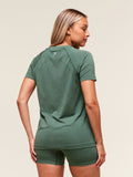 Gymshark Vital Seamless 2.0 Light T-Shirt — Obsidian Green Marl — 3