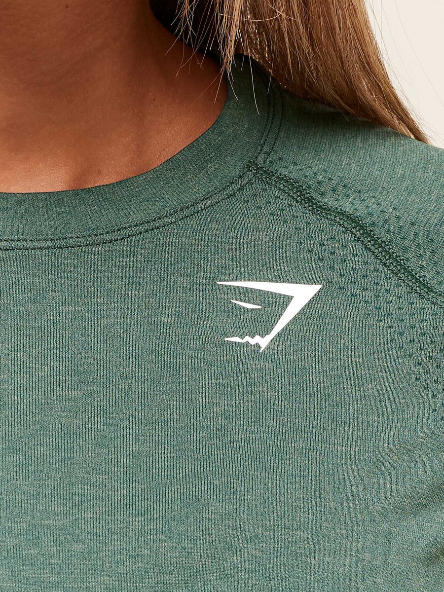 Gymshark Vital Seamless 2.0 Light T-Shirt — Obsidian Green Marl — 5