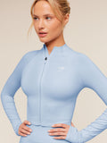 Gymshark Vital Seamless Midi Zip 2.0 Pullover — Chilled Blue — 5