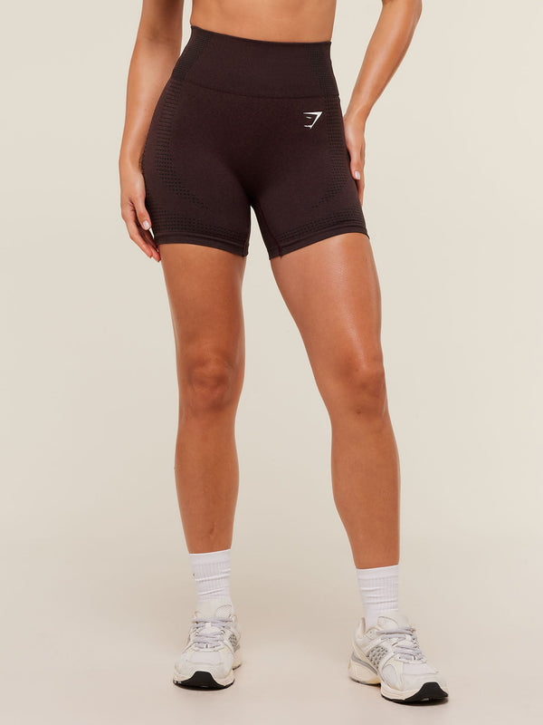 Gymshark Vital Seamless Shorts — Rich Maroon/Marl