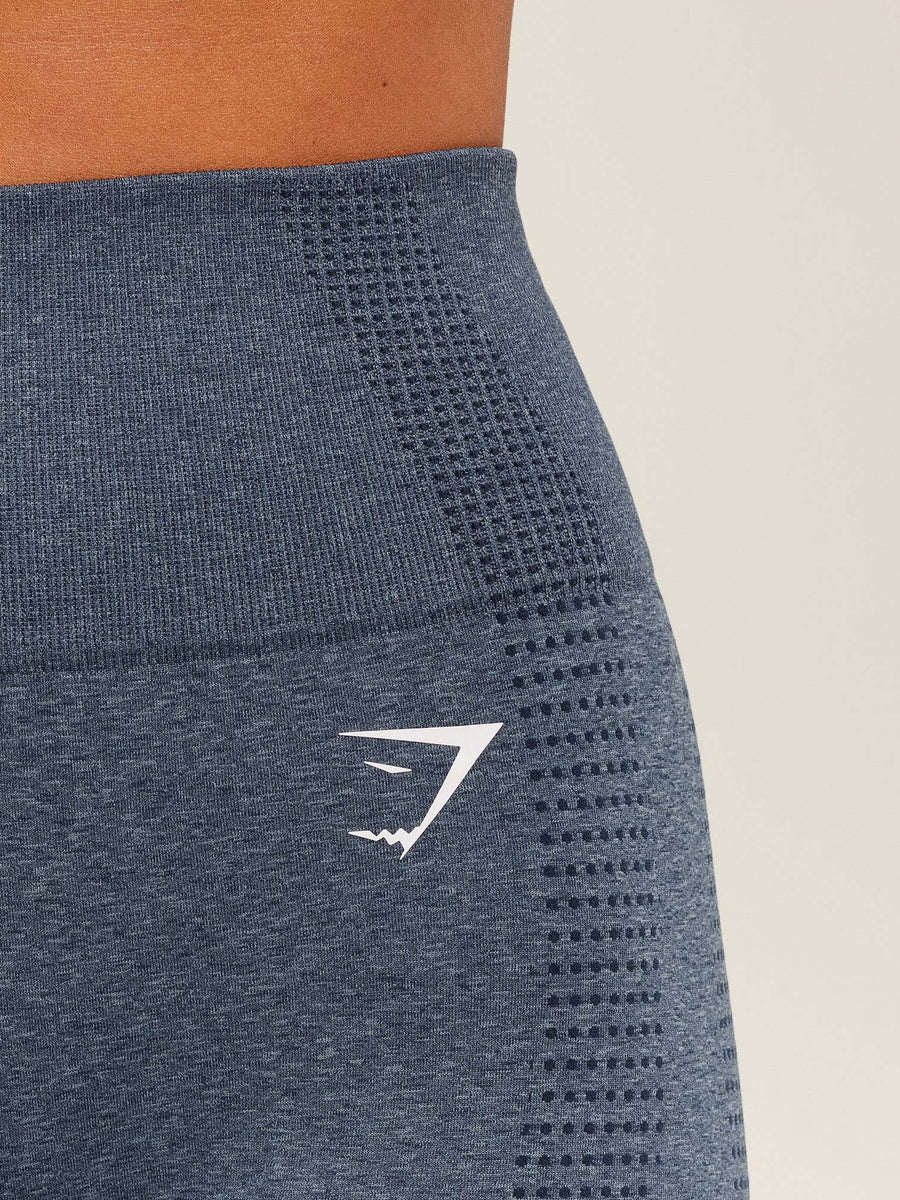 Gymshark Vital Seamless Shorts — GS Stealth Blue/ Marl — 6