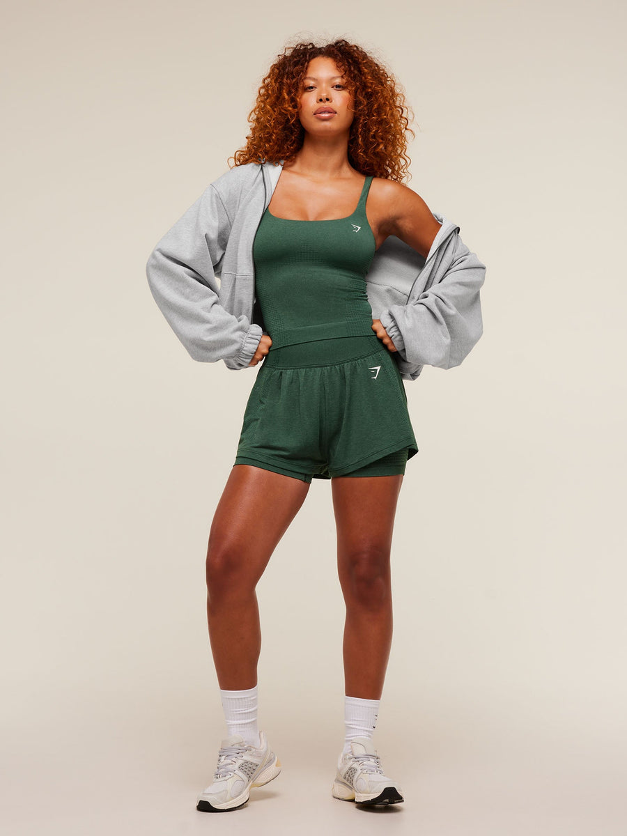 Gymshark Vital 2-in-1 Shorts — Obsidian Green Marl — 5