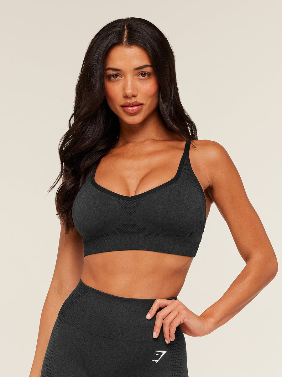Gymshark Vital Sports Bra — Black Marl — 1